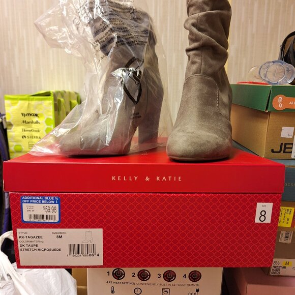 Women's Kelly & Katie Micro Suede Bootie - Size 8 - Picture 2 of 6